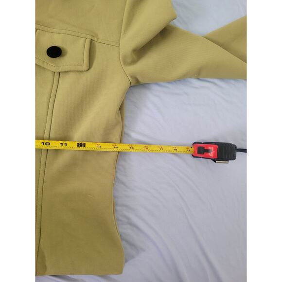 Vintage Velvet Collared Button Jacket Blazer Size 6 Green Preppy Retro Old Money - Picture 6 of 9